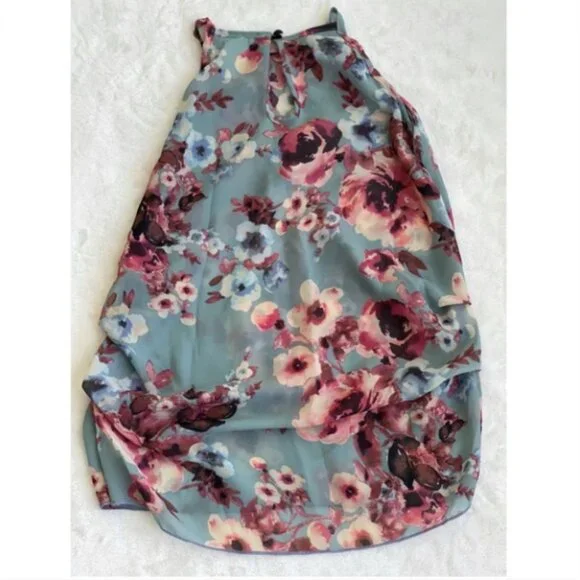 Floral Spaghetti Strap Tank Top Size S - Picture 3 of 3